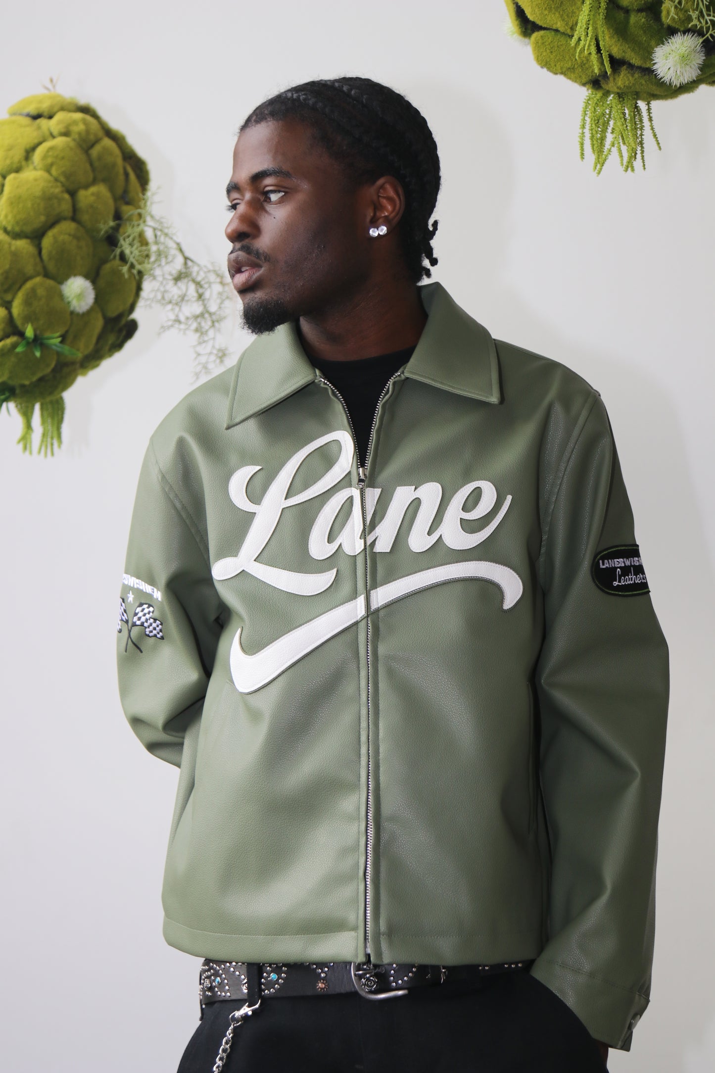 Echelon Green Leather Jacket