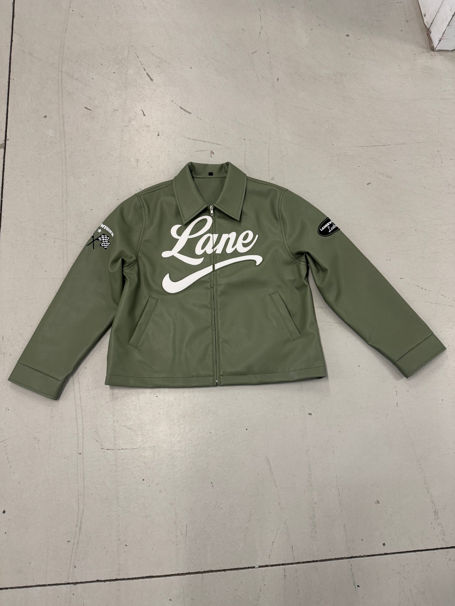 Echelon Green Leather Jacket
